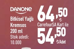 Danone Bitkisel Yağlı Kremas 200Ml