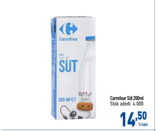 Carrefour Süt 200Ml