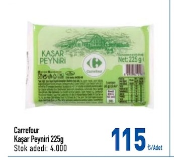 Carrefour Kaşar Peyniri 225G