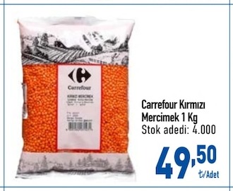 Carrefour Kirmizi Mercimek 1 Kg