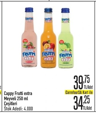 Cappy Frutti Extra Meyveli 250 Ml