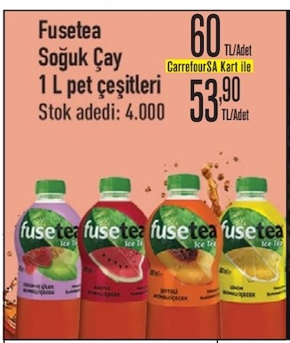 Fuse Tea Soğuk Çay 1 L Pet Çeşitleri