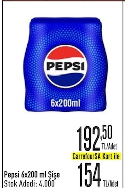 Pepsi 6X200Ml Şişe