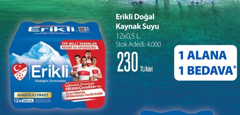 Erikli Doğal Kaynak Suyu 12X0,5 L