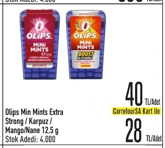 Olips Min Mints Extra Strong / Karpuz / Mango/Nane 12.5G