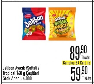 Jelibon Ayıcık / Şeftali / Tropical 160G Çeşitleri