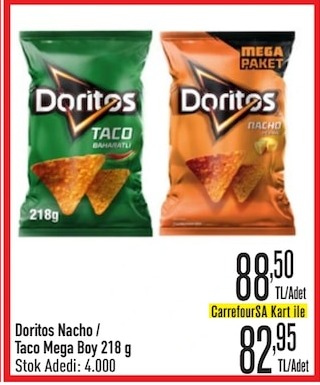 Doritos Nacho / Taco Mega Boy 218 G