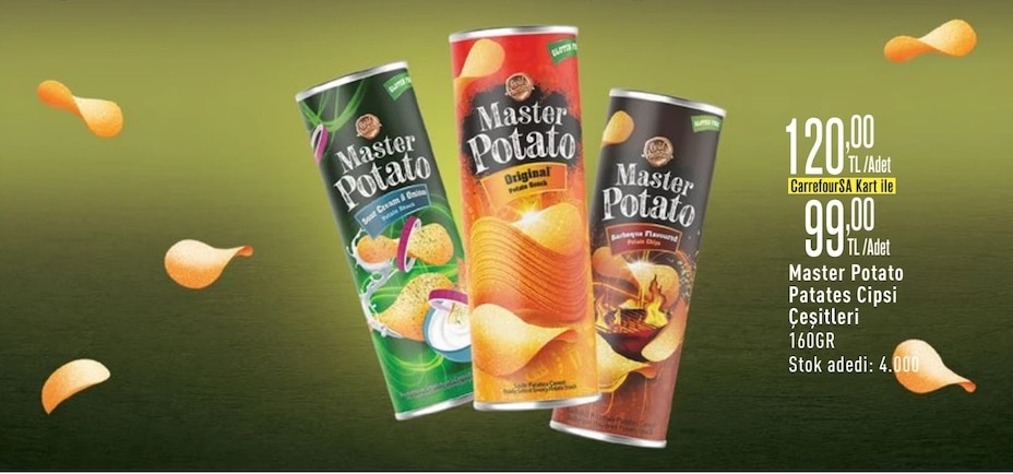 Master Potato Patates Cipsi Çeşitleri 160Gr