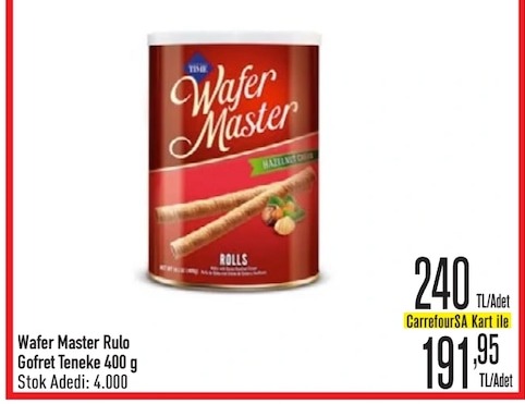 Wafer Master Rulo Gofret Teneke 400G