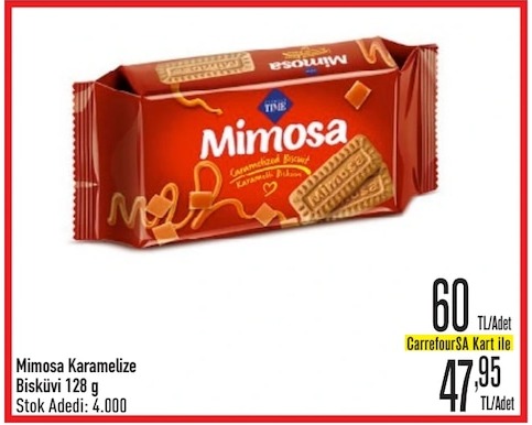 Mimosa Karamelize Bisküvi 128G
