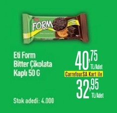Eti Form Bitter Çikolata Kaplı 50 G
