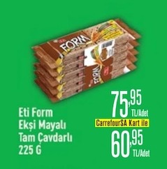 Eti Form Ekşi Mayalı Tam Çavdarlı 225 G