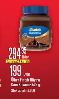 Ülker Fındık Rüyası Cam Kavanoz 625 G