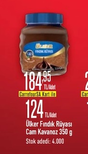 Ülker Fındık Rüyası Cam Kavanoz 350 G