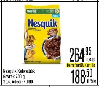 Nesquik Kahvaltılık Gevrek 700 G