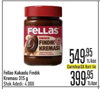 Fellas Kakaolu Findik Kremasi 315 G