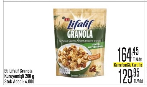 Eti Lifalif Granola Kuruyemişli 200 G