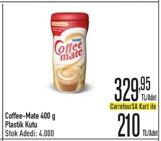 Coffee-Mate 400G Plastik Kutu