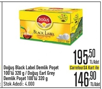 Doğuş Black Label Demlik Poşet 100'Lü 320G