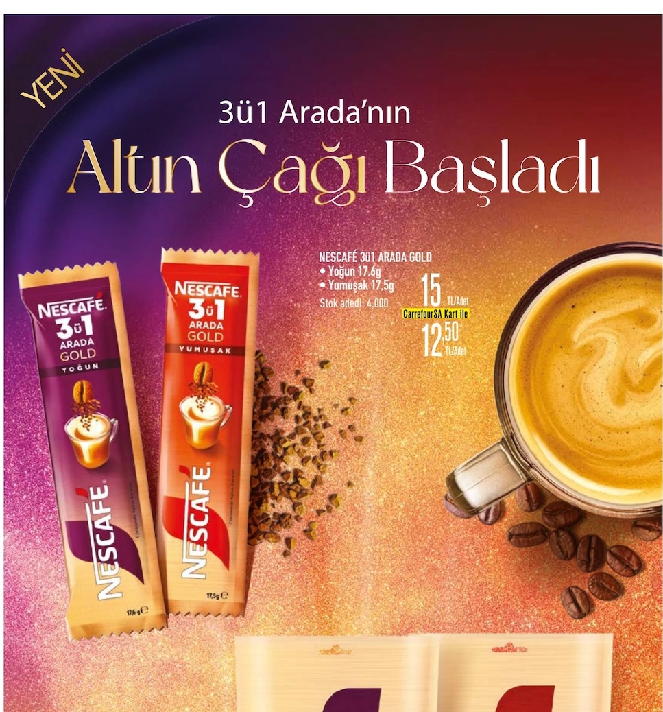 Nescafe 3Ü1 Arada Gold Yoğun 17.6G Yumuşak 17.5G