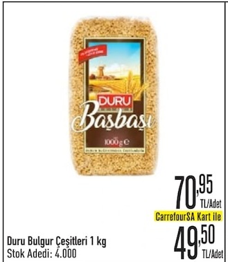Duru Başbaşi Bulgur Çeşitleri 1 Kg