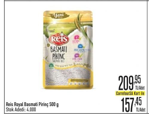 Reis Royal Basmati Pirinç 500 G