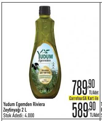 Yudum Egemden Riviera Zeytinyağı 2 L