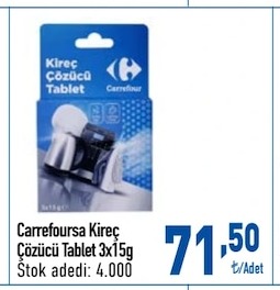Carrefoursa Kirec Çözücü Tablet 3X15G