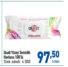Qualt Yüzey Temizlik Havlusu 100'Lü