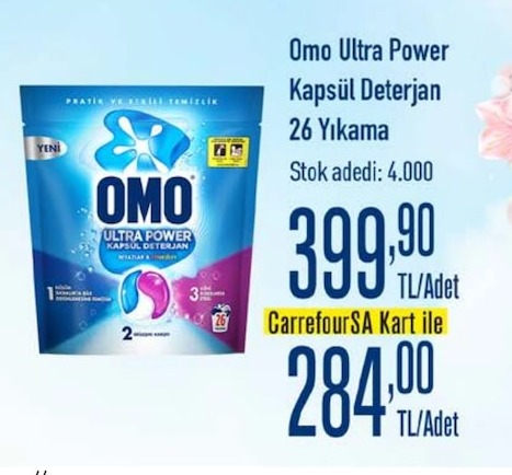 Omo Ultra Power Kapsül Deterjan 26 Yıkama