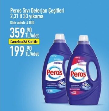 Peros Sıvı Deterjan Çeşitleri 2,31 Lt 33 Yıkama