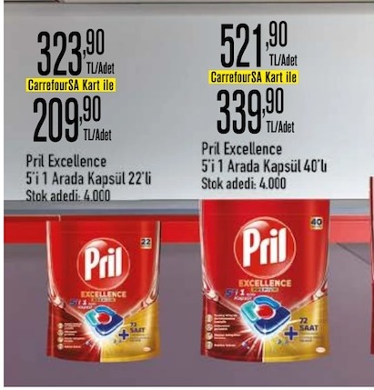 Pril Excellence 5'I 1 Arada Kapsül 40'Lı