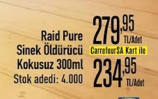 Raid Pure Sinek Öldürücü Kokusuz 300Ml