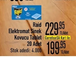 Raid Elektromat Sinek Kovucu Tablet 20 Adet