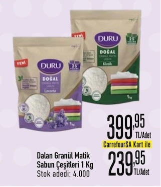 Dalan Granül Matik Sabun Çeşitleri 1 Kg