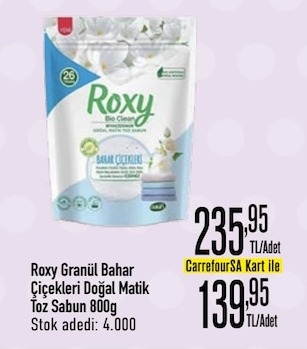 Roxy Granül Bahar Çiçekleri Doğal Matik Toz Sabun 800G