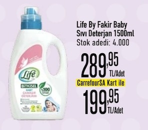 Life By Fakir Baby Sivi Deterjan 1500Ml