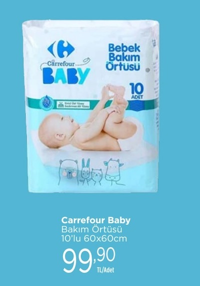 Carrefour Baby Bakım Örtüsü 10'Lu 60X60Cm