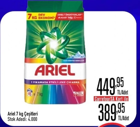 Ariel 7 Kg Çeşitleri