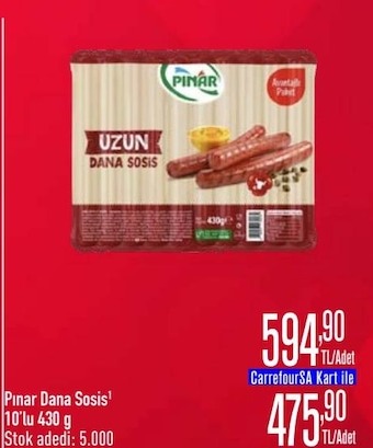 Pinar Dana Sosis 10'Lu 430 G