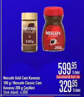 Nescafe Gold Cam Kavanoz 100 G / Nescafe Classic Cam Kavanoz 200 G Çeşitleri