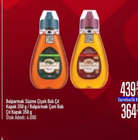 Balparmak Süzme Çiçek Balı Çıt Çıt Kapak 350G