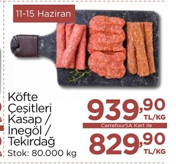 Köfte Çeşitleri Kasap / İnegöl / Tekirdağ