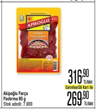 Akipoglu Parça Pastırma 80 G