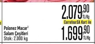 Polonez Macar Salam Cesitleri 2.000 Kg