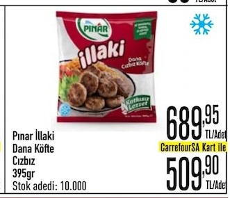 Pınar İllaki Dana Köfte Cızbız 395Gr