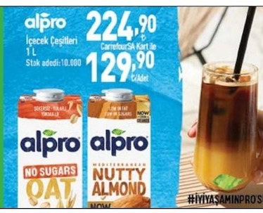 Alpro İçecek Çeşitleri 1L