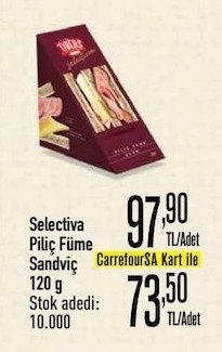 Selectiva Piliç Füme Sandviç 120G