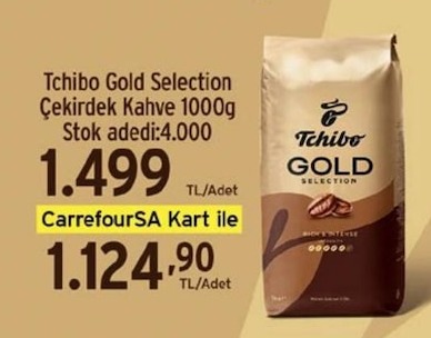 Tchibo Gold Selection Çekirdek Kahve 1000G