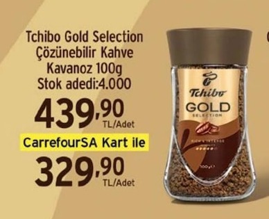 Tchibo Gold Selection Çözünebilir Kahve Kavanoz 100G